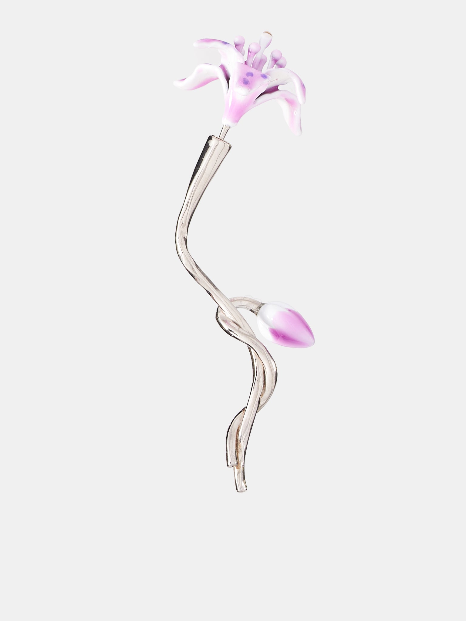 Flower Earrings (C50417-SILVER-PURPLE)