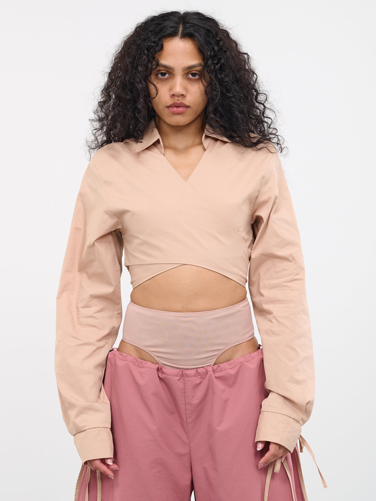 Criss-Cross Shirt (CA01950473-0475-001-NUDE)
