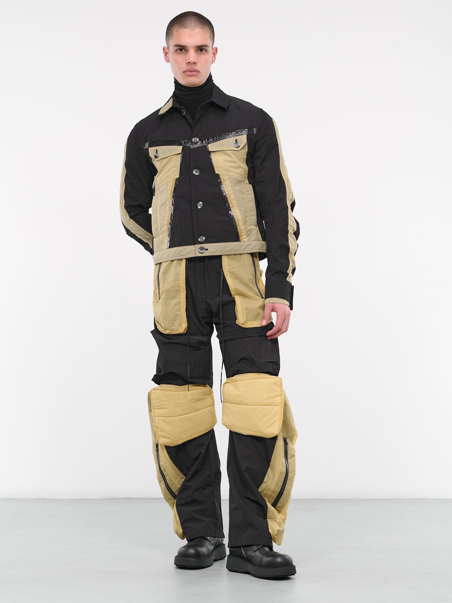 Crustacean Wide Trousers (CA03MB3BK-BLACK)