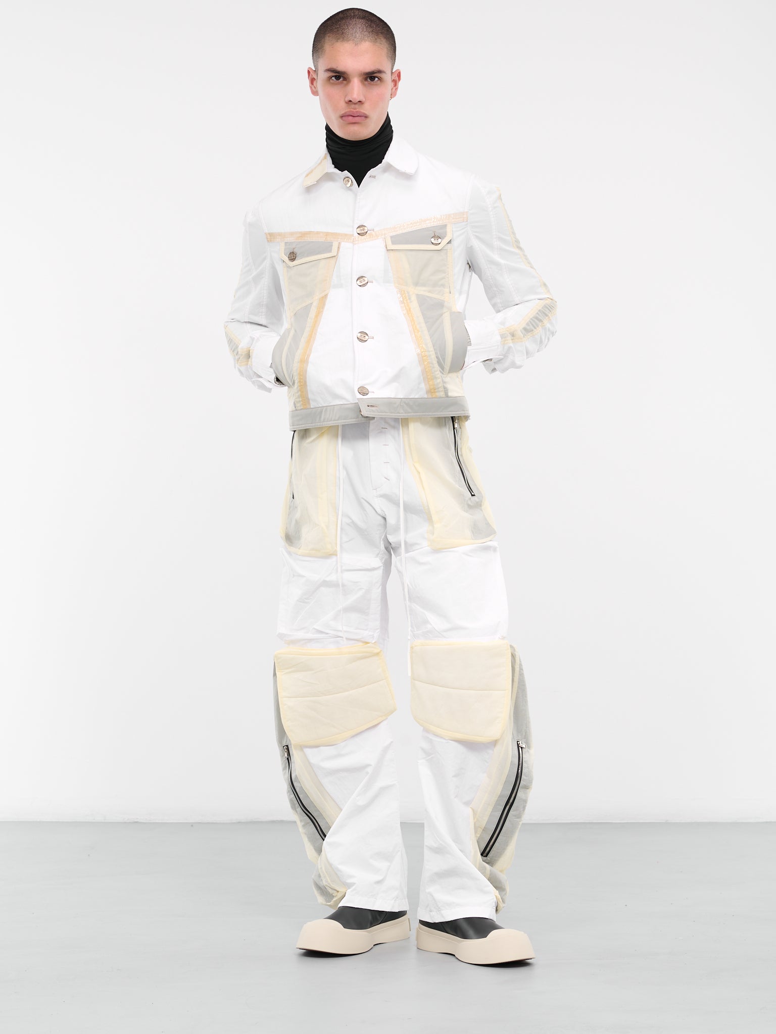 Crustacean Trucker Jacket (CA04CTJ4WH-WHITE)