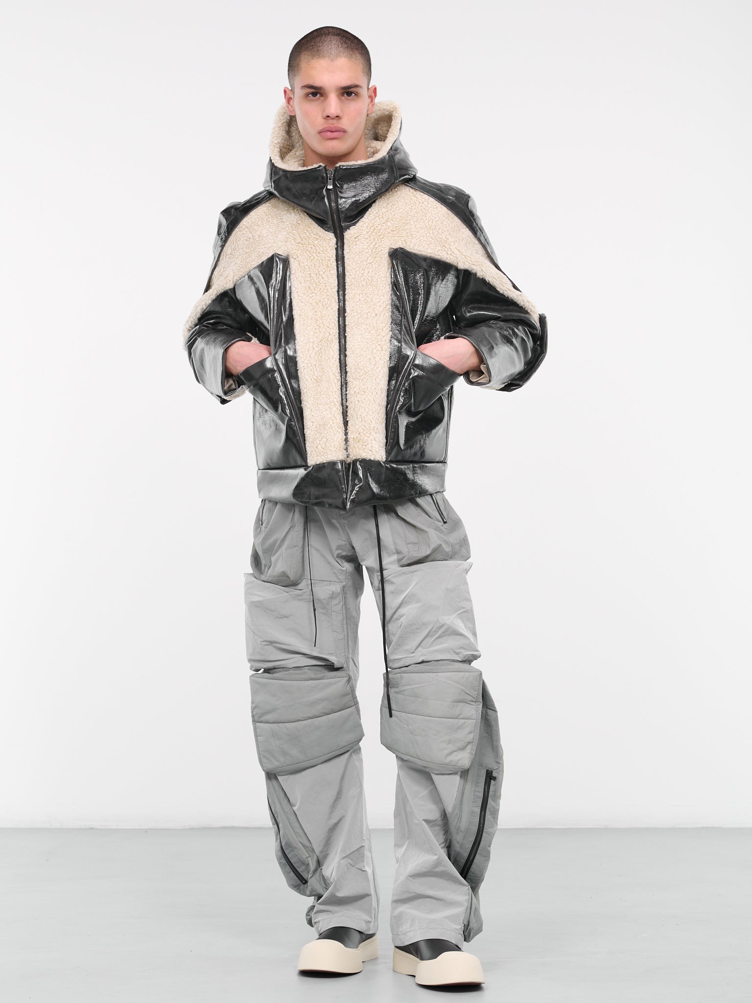 Crustacean Wide Trousers (CA03MB3GR-GREY)
