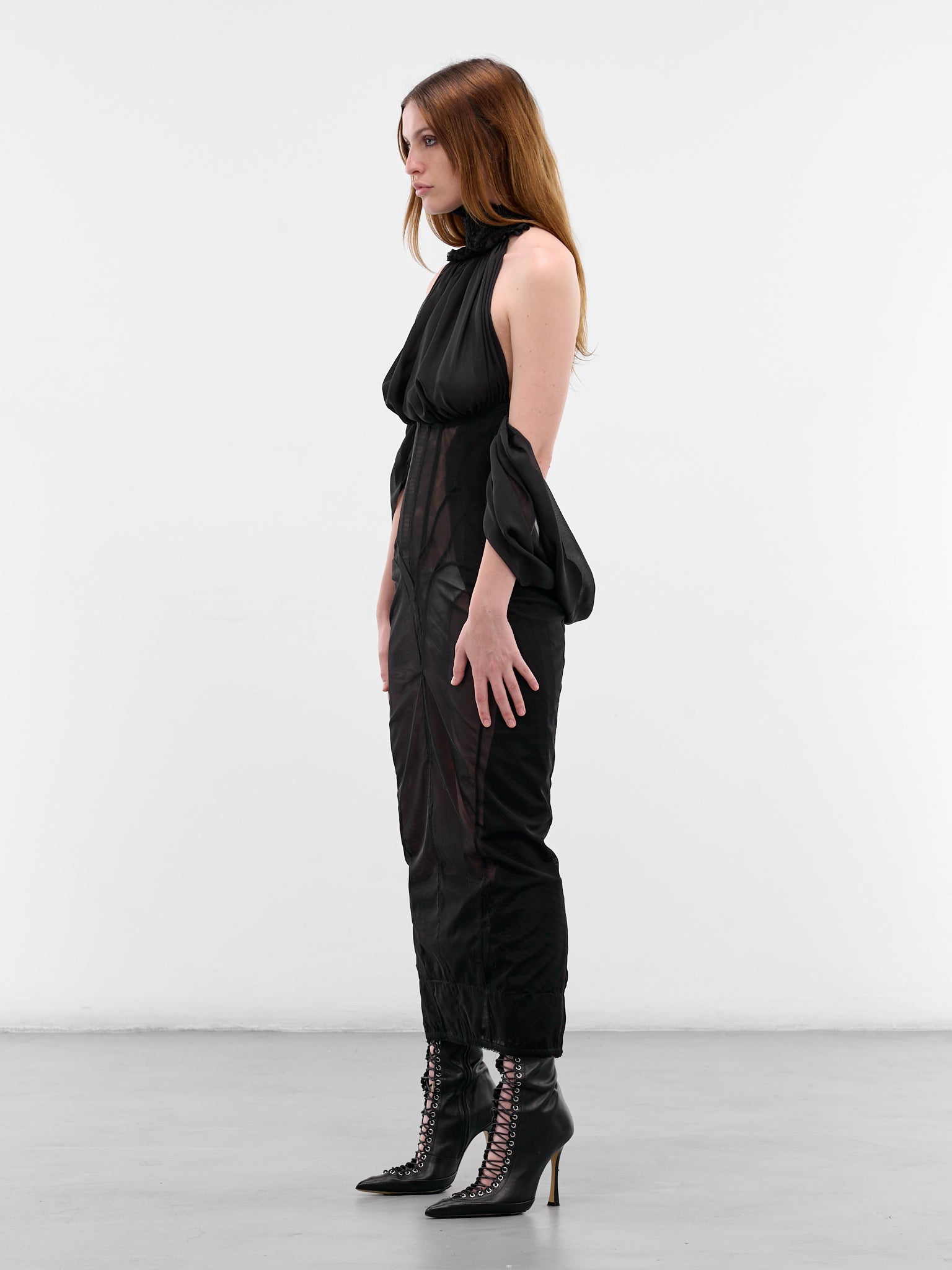 Black Cage Of Mind Maxi Dress (CAGE-OF-MIND-DRESS-BLACK)