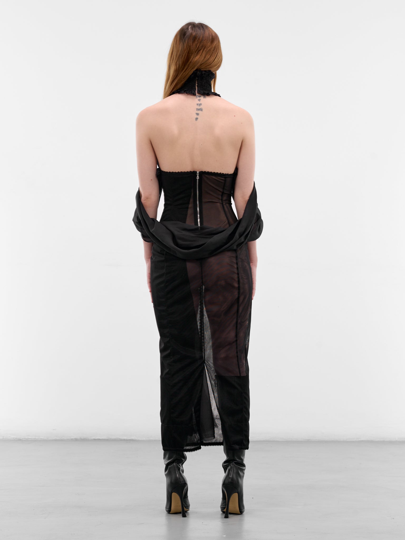 Black Cage Of Mind Maxi Dress (CAGE-OF-MIND-DRESS-BLACK)