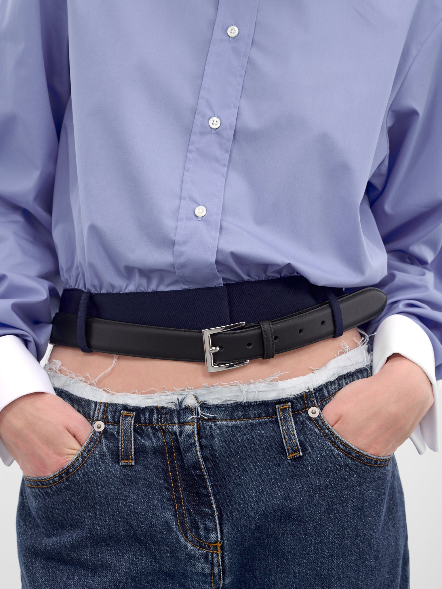 Cala Blue Cropped Belt Shirt (CALA-BLUE)