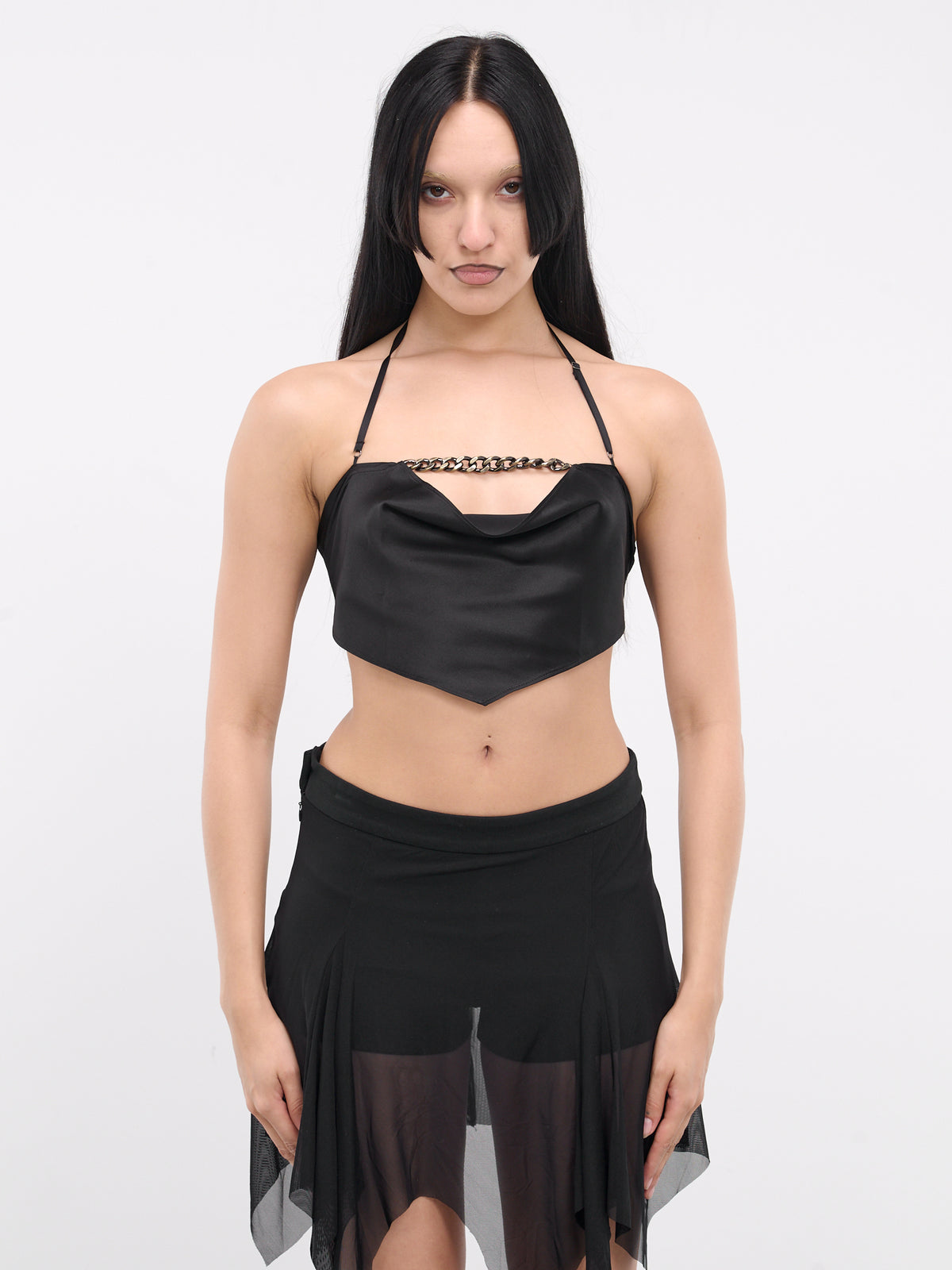 Draped Chain Top (CAM--01BK-BLACK)