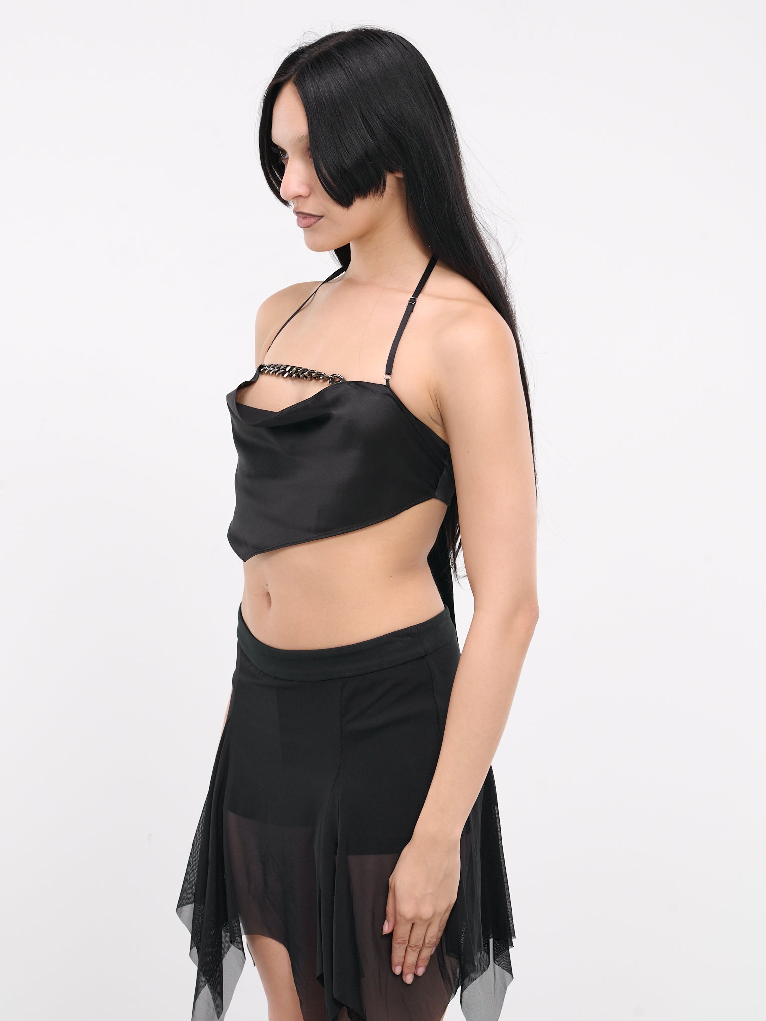 Draped Chain Top (CAM--01BK-BLACK)