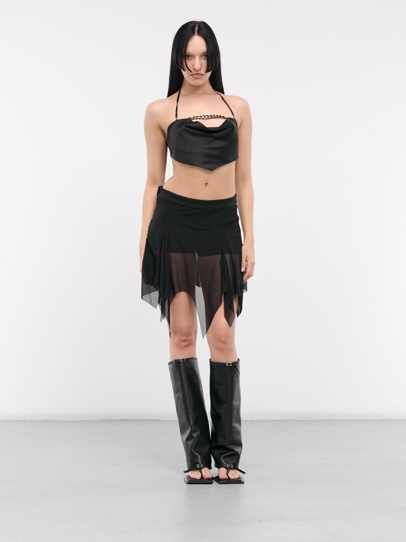 Draped Chain Top (CAM--01BK-BLACK)