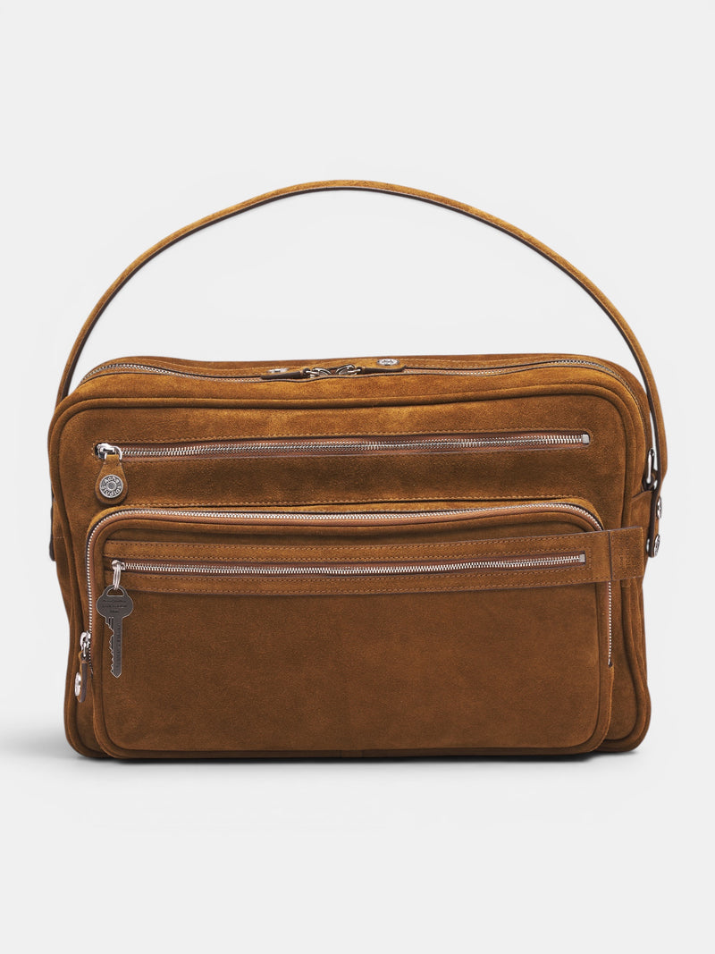 Brown Suede Camero Camera Bag (CAMERO-CAMERA-SUEDE-V-COGNAC-B)