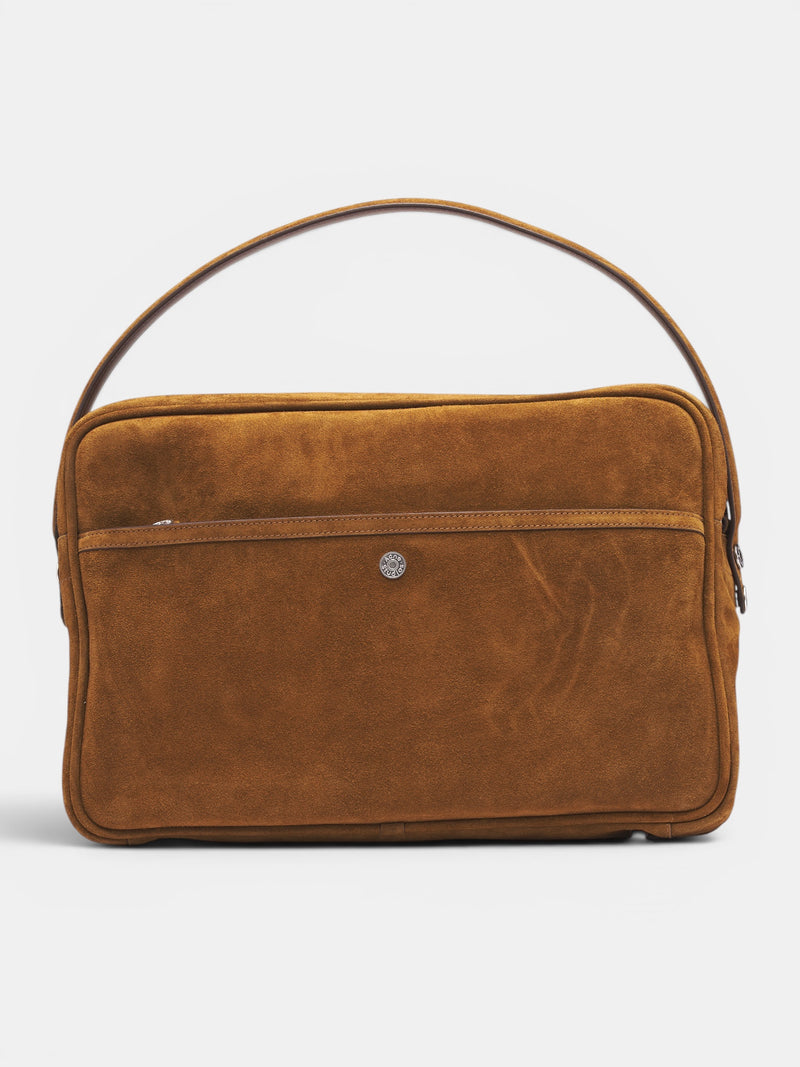 Brown Suede Camero Camera Bag (CAMERO-CAMERA-SUEDE-V-COGNAC-B)
