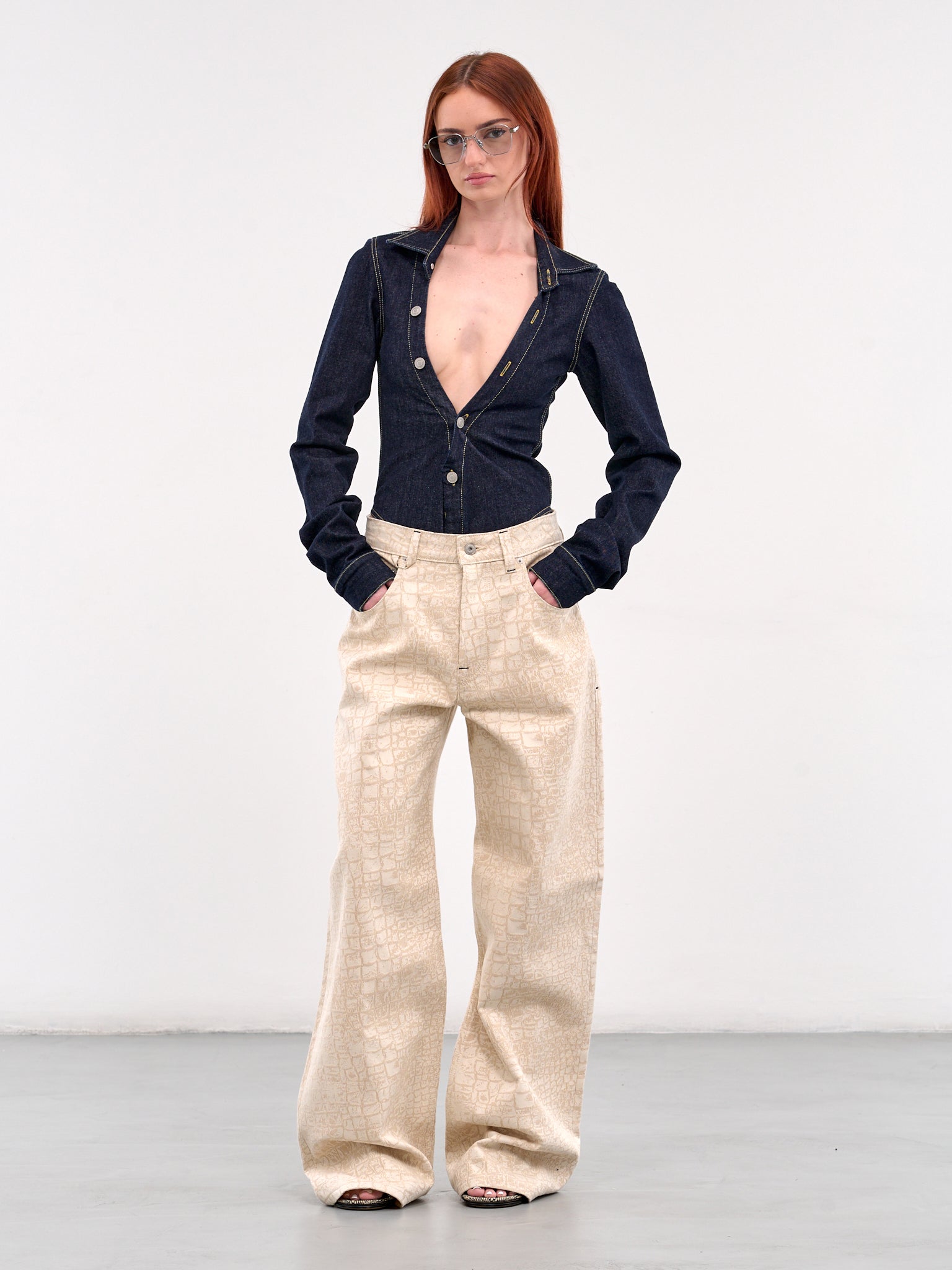 Camila Denim Bodysuit (CAMILA-INDIGO)