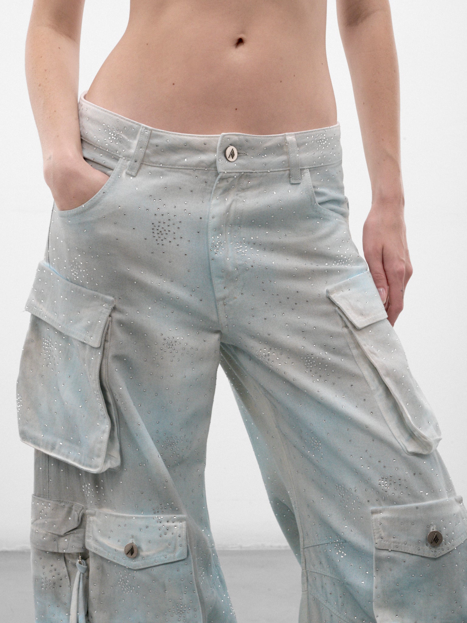 Gray Cotton Cargo Pants (CAPWCP00084-GREY)