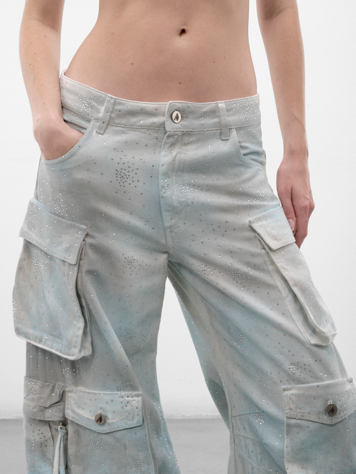 Gray Cotton Cargo Pants (CAPWCP00084-GREY)