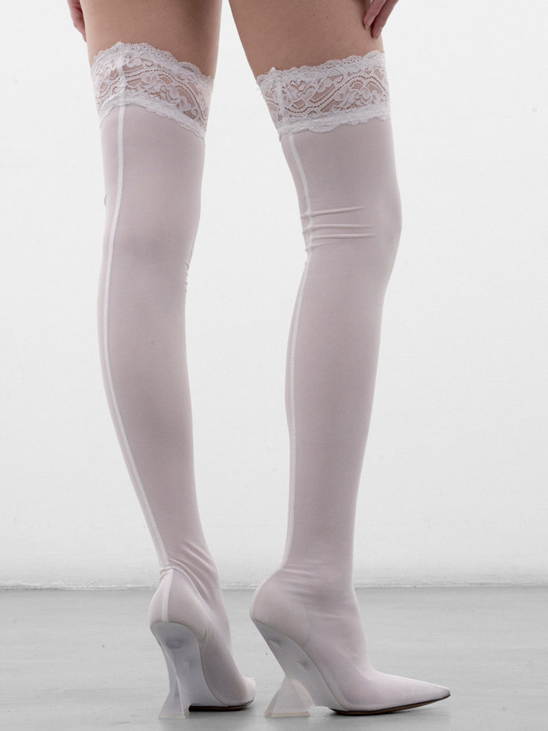 White Cheope Thigh High Boots (CAPWSH00512-WHITE)