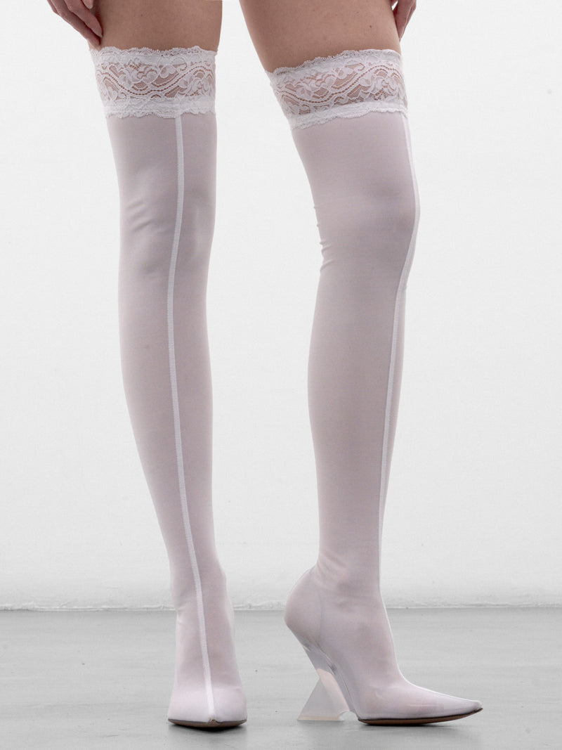 White Cheope Thigh High Boots (CAPWSH00512-WHITE)