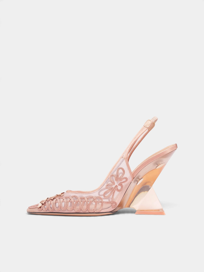 Pink Cheope Slingback Heels (CAPWSH00779-PALE-PINK)