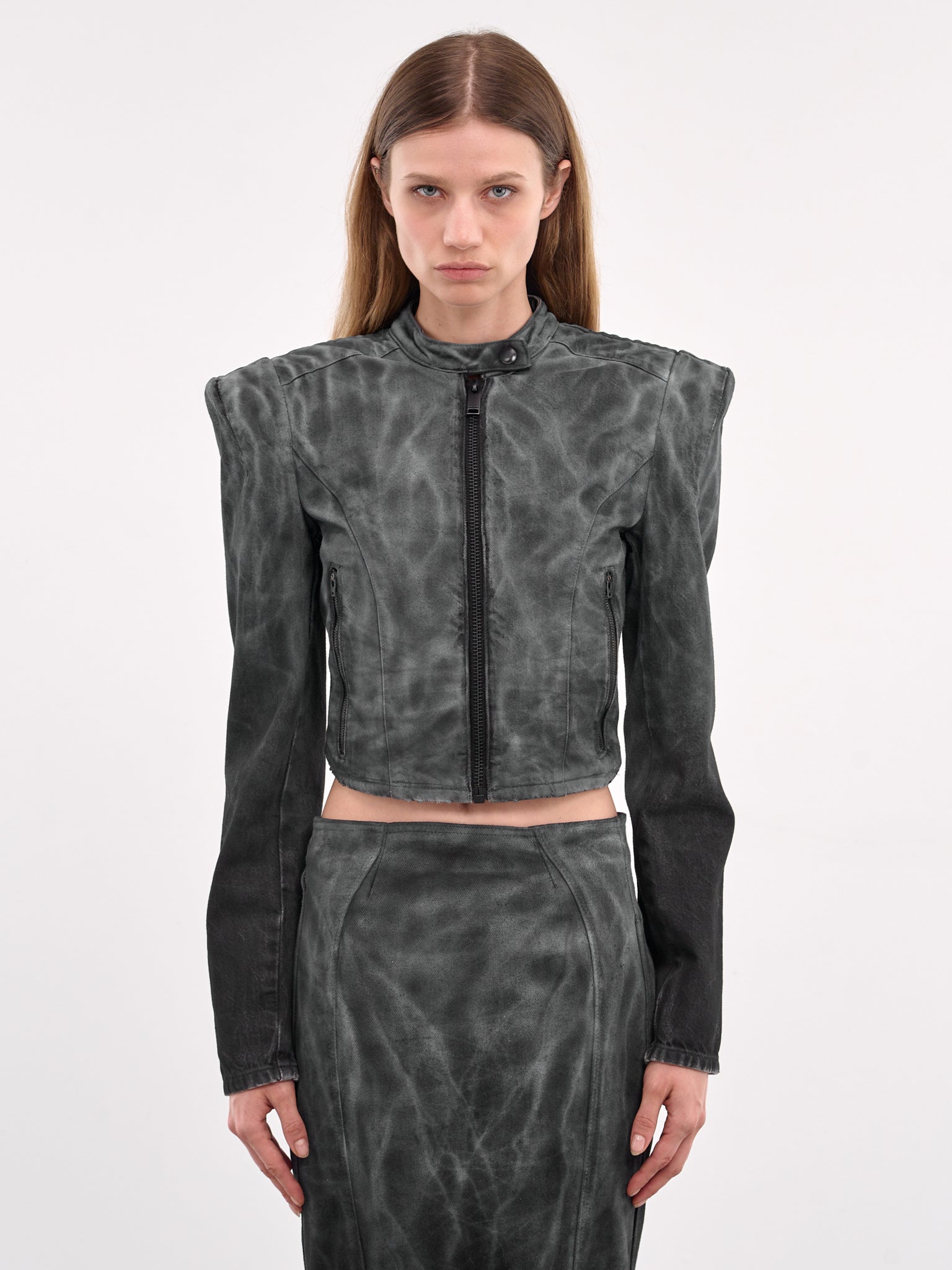 Painted Denim Jacket (CATWALK-4-BLACK-VAIN)