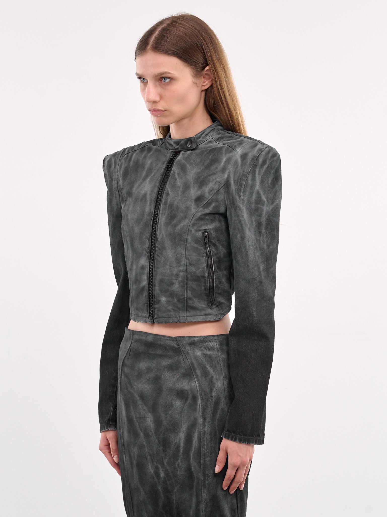 Painted Denim Jacket (CATWALK-4-BLACK-VAIN)