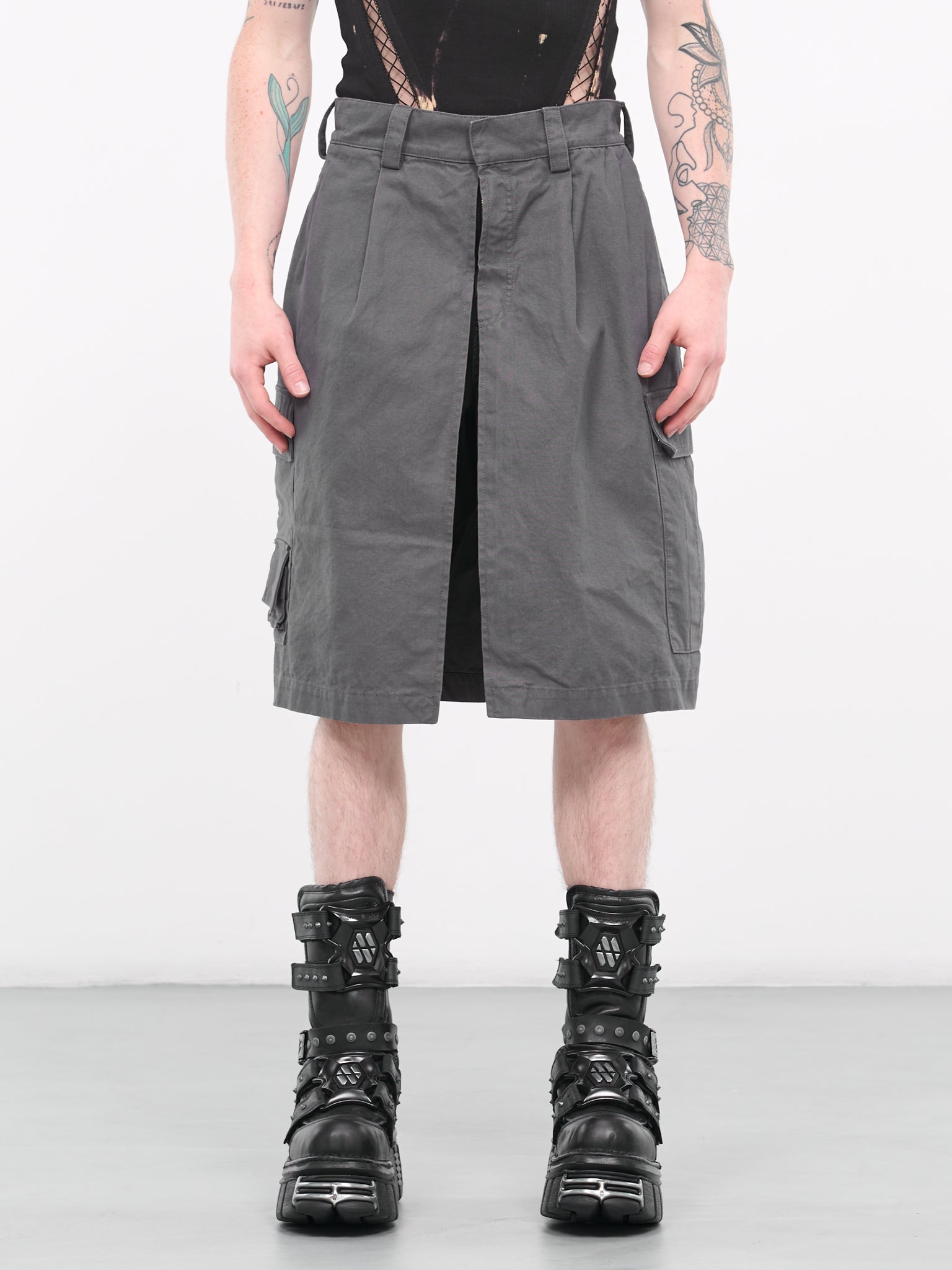 Wrap Cargo Shorts (CB027FAB0010700-SLATE-GREY)