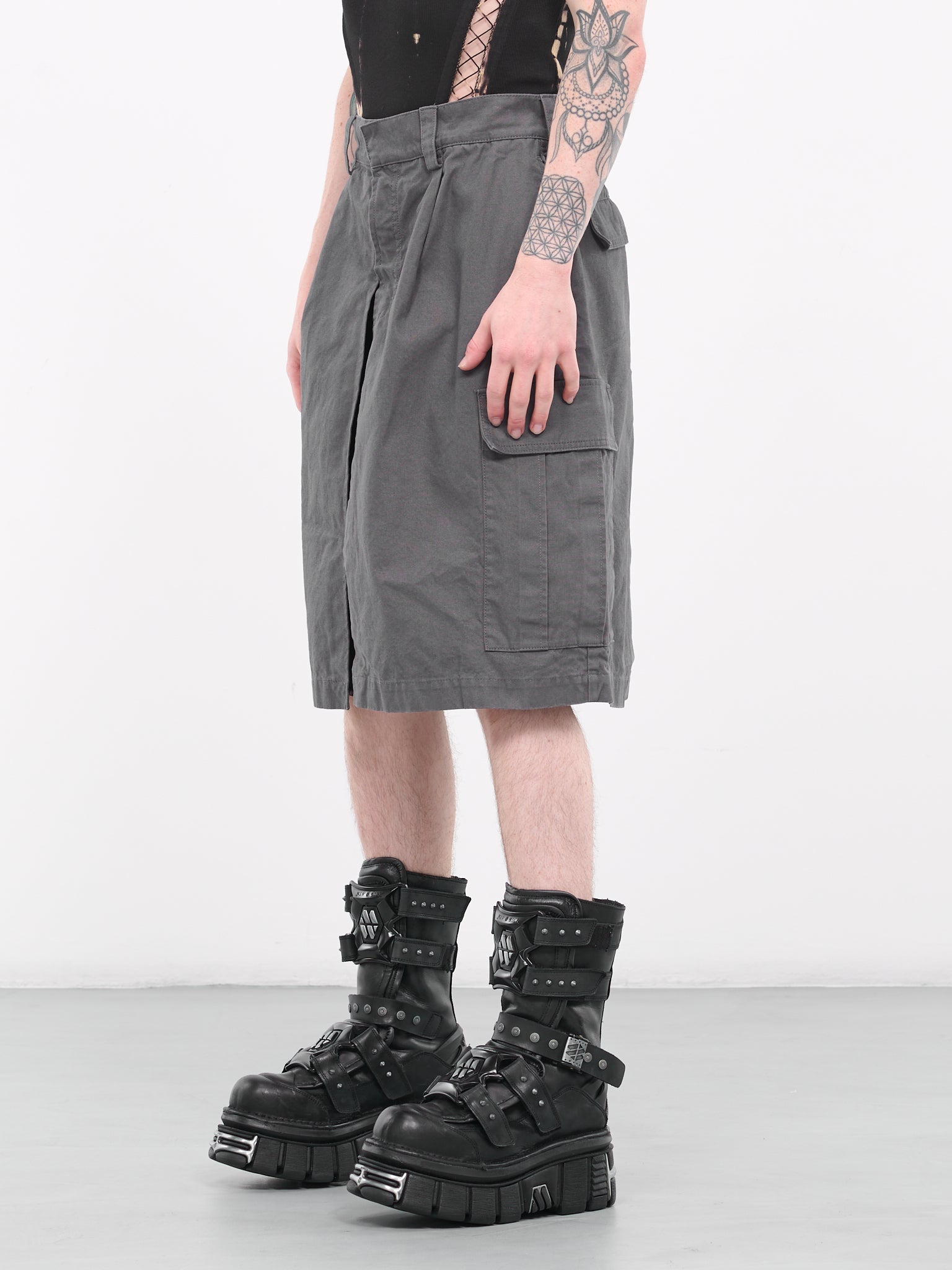 Wrap Cargo Shorts (CB027FAB0010700-SLATE-GREY)