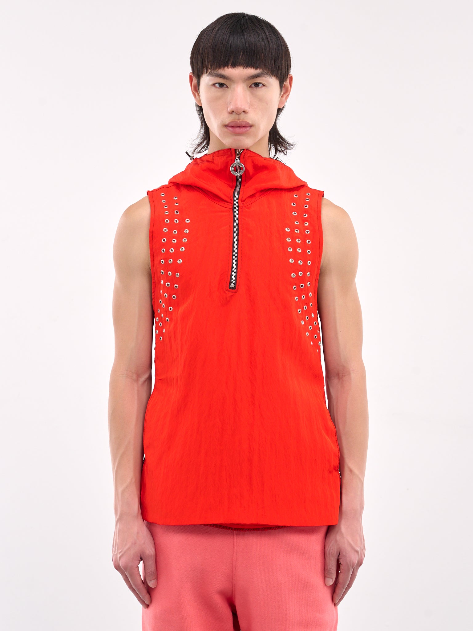 Hooded Vest (CCS4-TOP-EYELETV-RED)