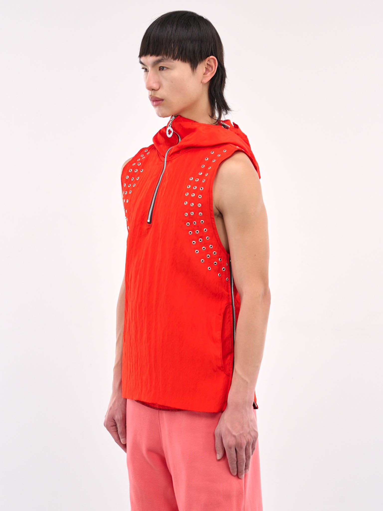 Hooded Vest (CCS4-TOP-EYELETV-RED)