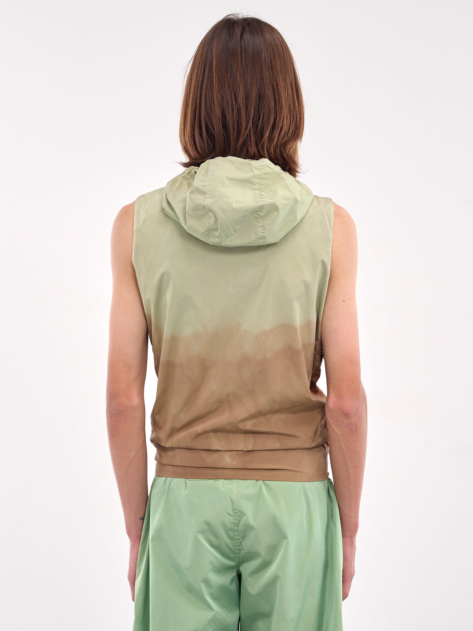 Multi-Zip Hooded Vest (CCS4-TOP-MULTIPOCH-GREEN-BROWN)