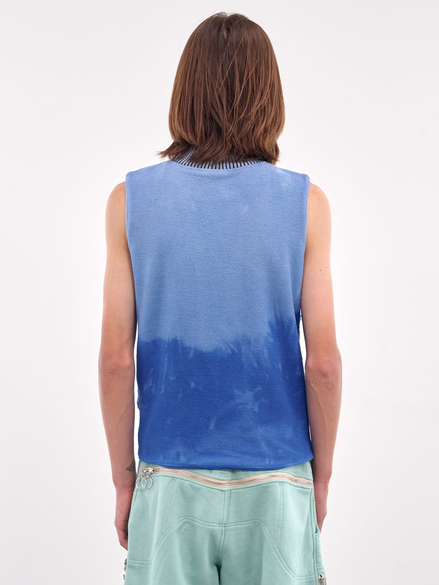 Multi-Zip Hooded Vest (CCS4-TOP-MULTIPOCJ-BLUE)