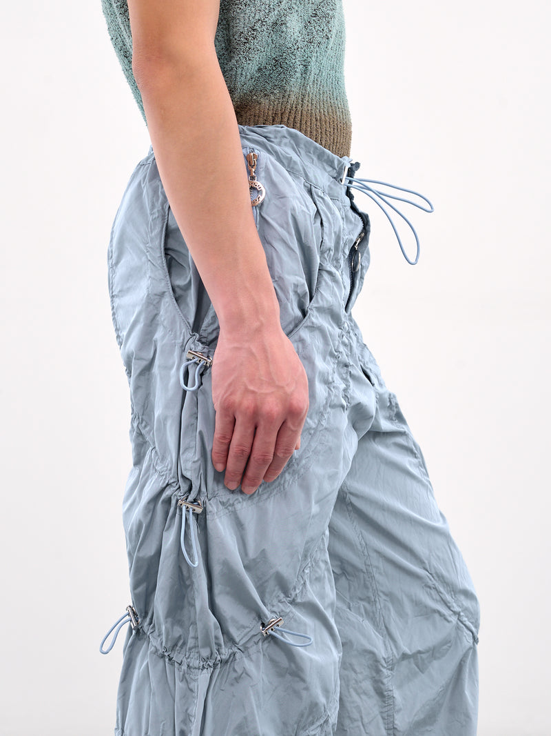 Bungee Drawcord Wide Leg Trousers (CCS4-TRS-ADJCORD-BLUE)