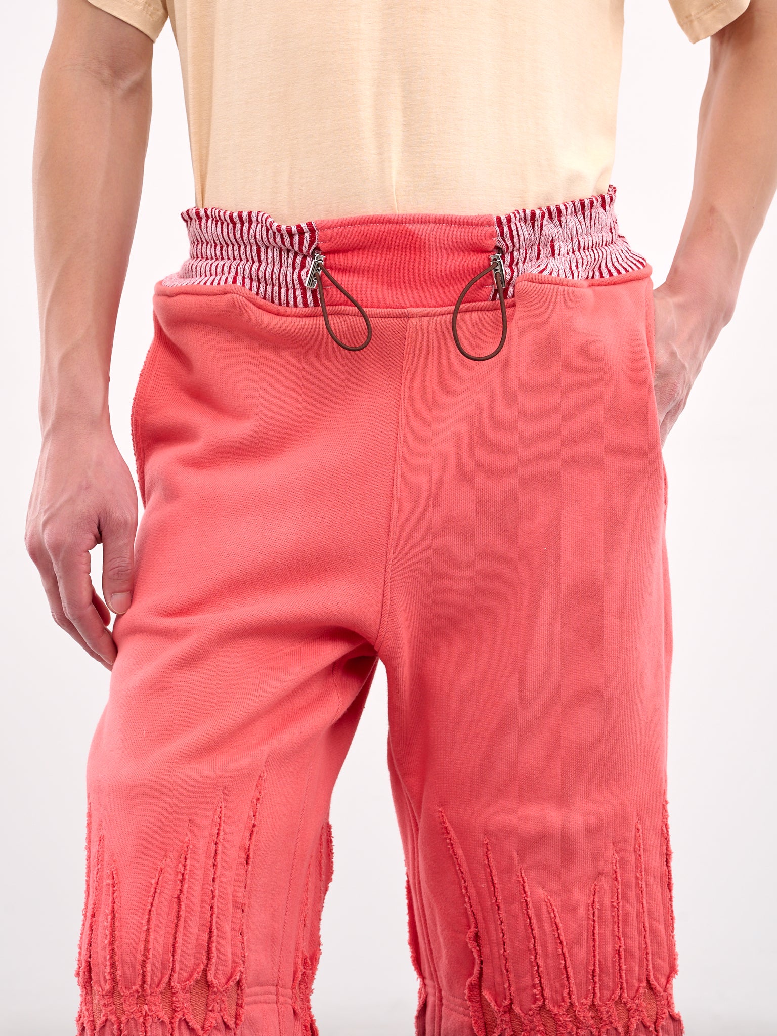 Gradient Cut-Out Sweatpants (CCS4-TRS-APPJERS-RED-BROWN)