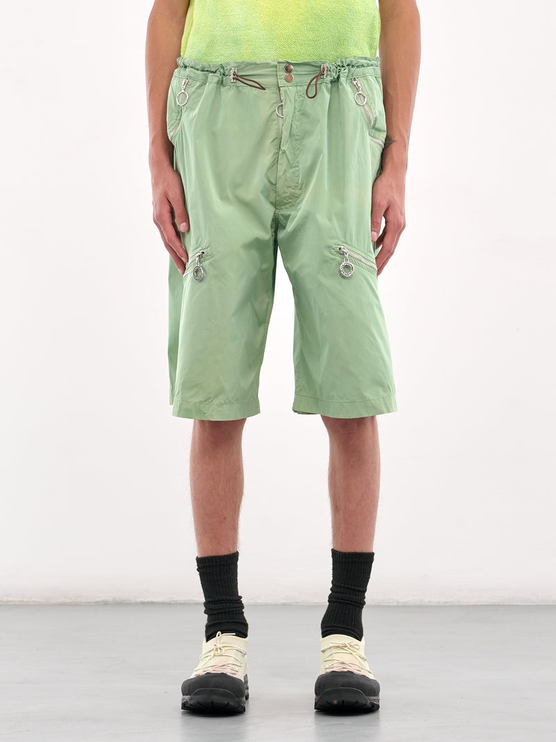 Drawstring Zip Pocket Shorts (CCS4-TRS-ESSTRS-GREEN)