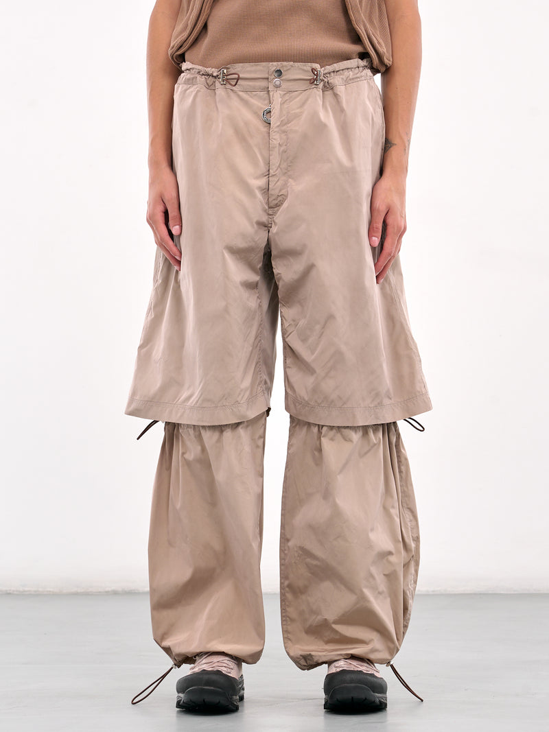 Layered Drawstring Trousers (CCS4-TRS-LYRKNEE-LIGHT-BROWN)