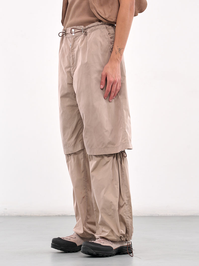 Layered Drawstring Trousers (CCS4-TRS-LYRKNEE-LIGHT-BROWN)