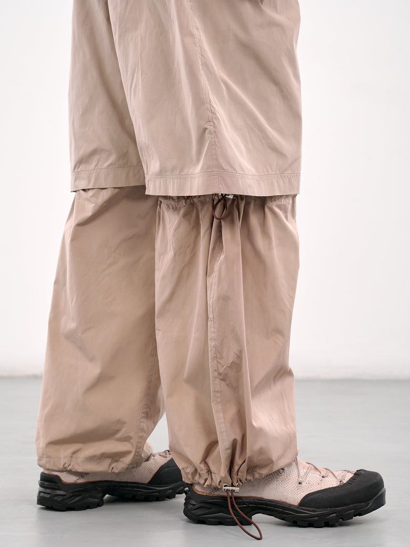 Layered Drawstring Trousers (CCS4-TRS-LYRKNEE-LIGHT-BROWN)