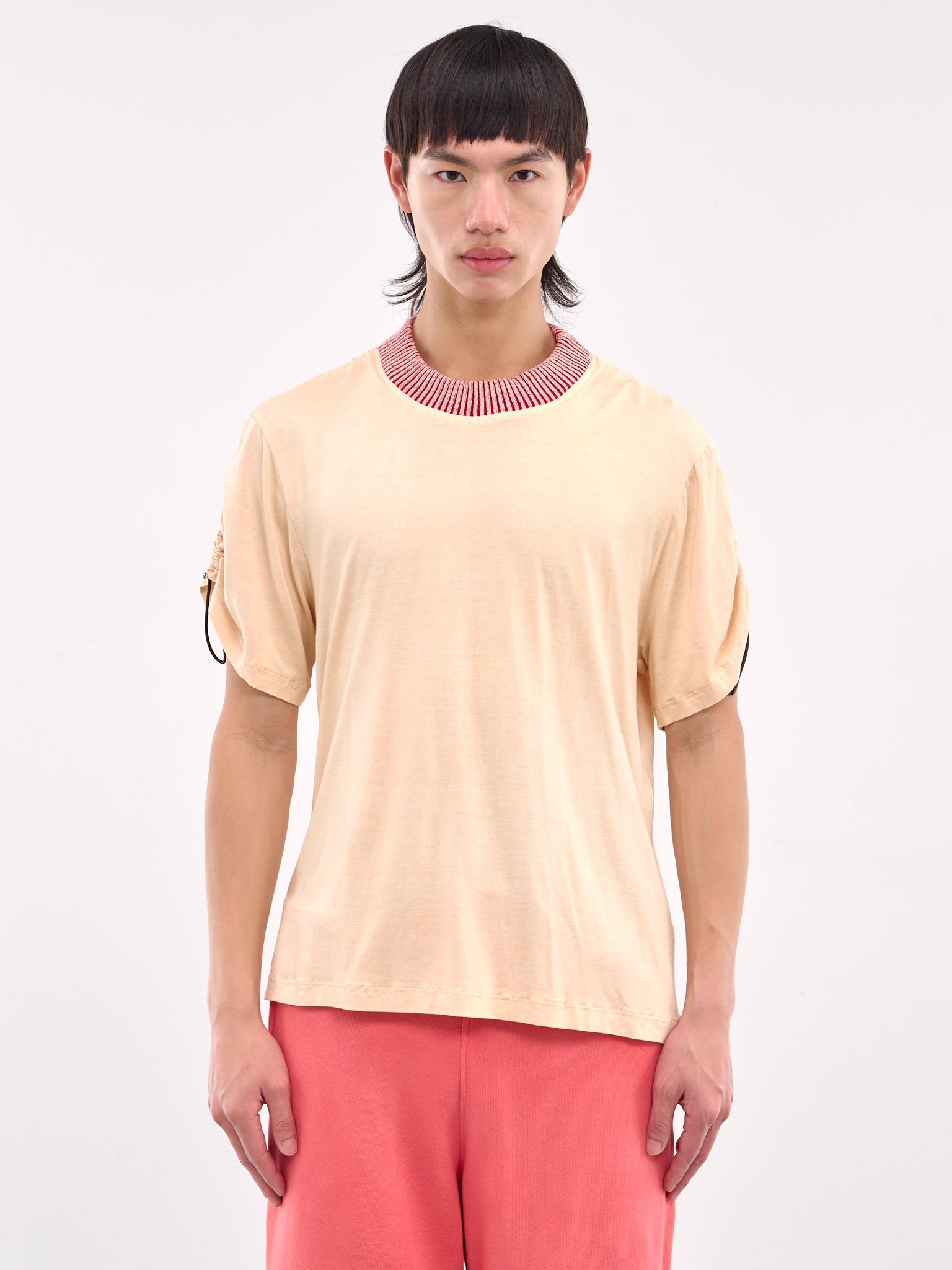 Drawcord Sleeve Tee (CCSR-TOP-ADJTSHIRT-BEIGE)