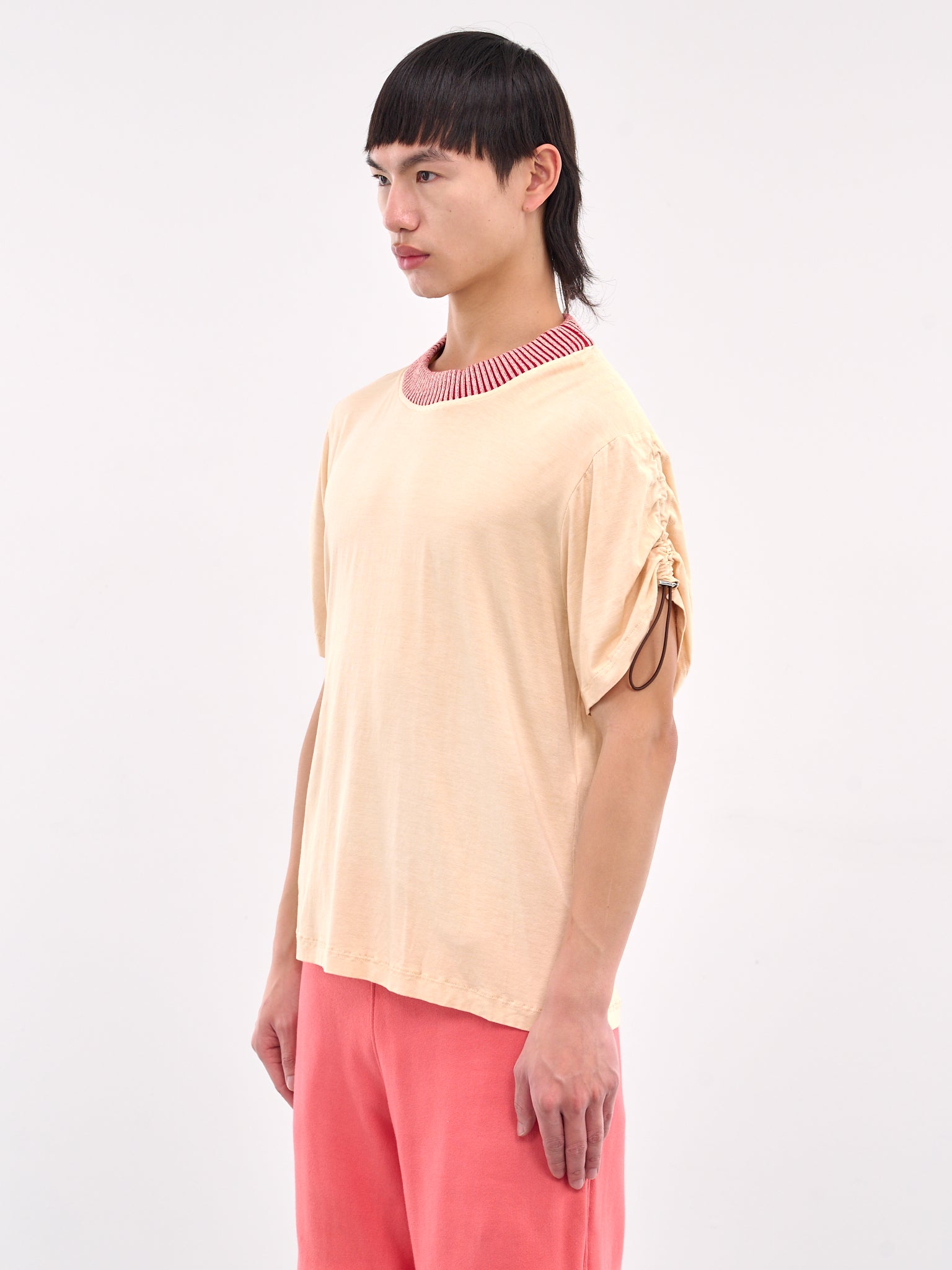 Drawcord Sleeve Tee (CCSR-TOP-ADJTSHIRT-BEIGE)