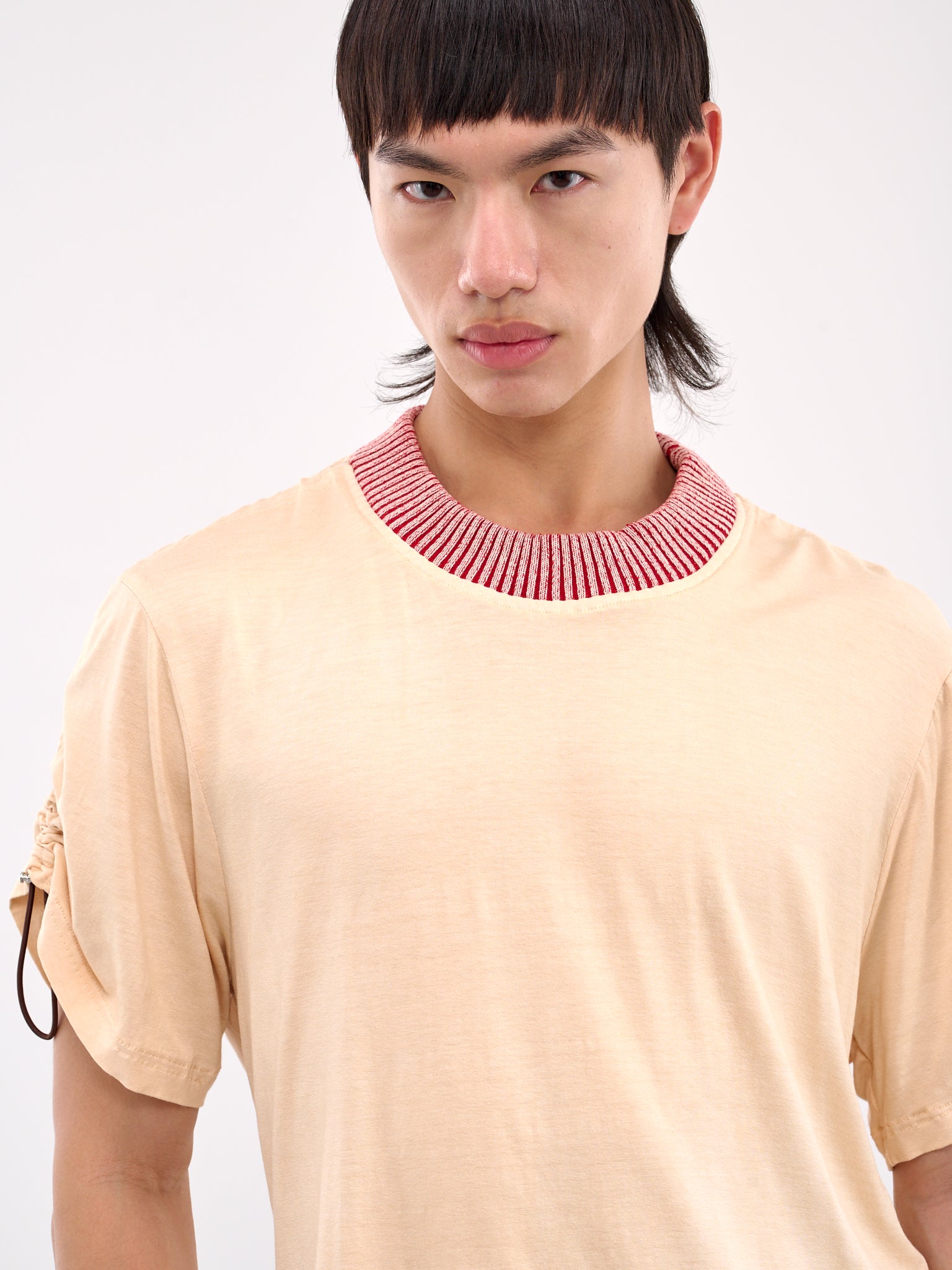 Drawcord Sleeve Tee (CCSR-TOP-ADJTSHIRT-BEIGE)