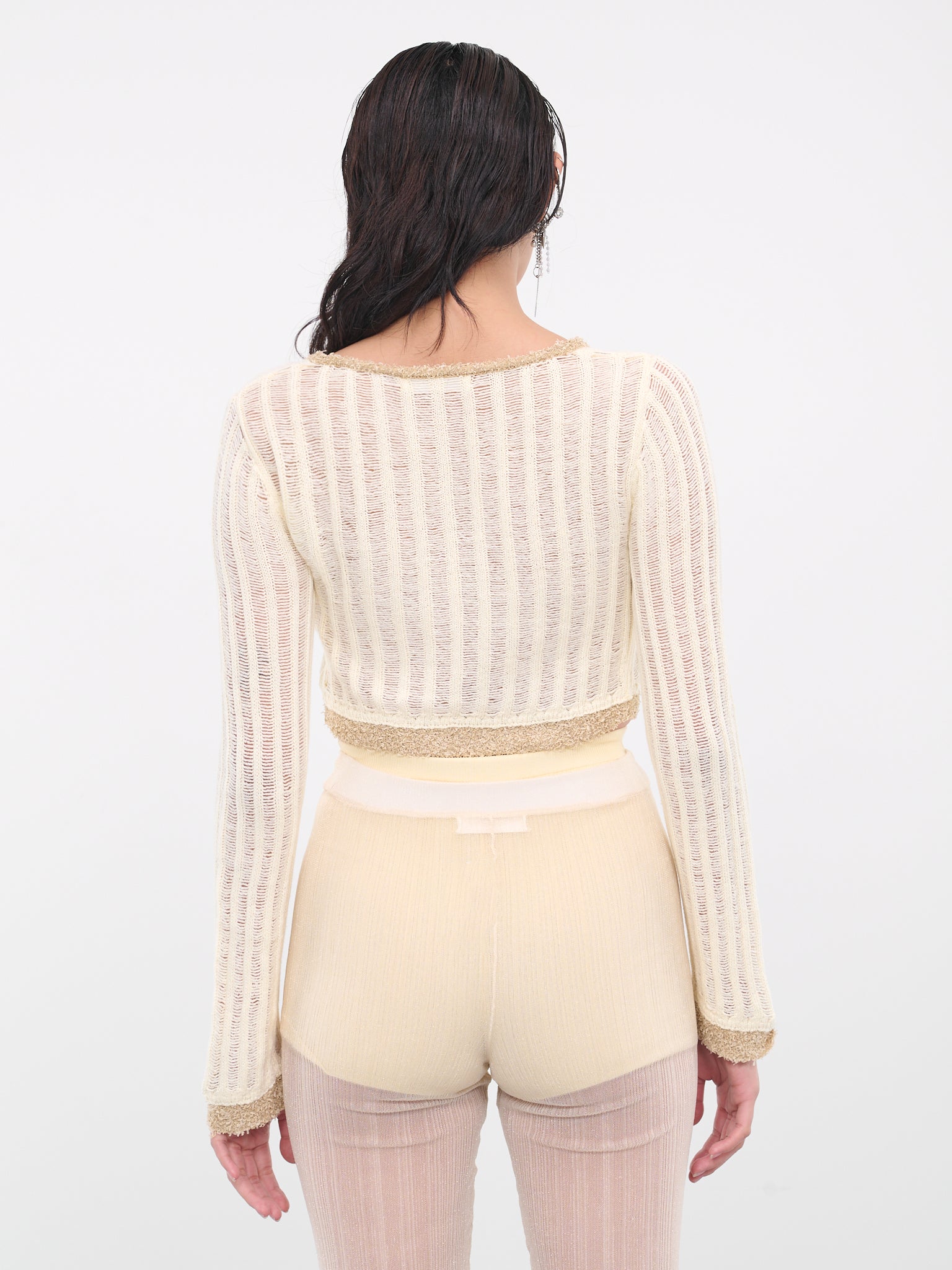 Open Knit Cardigan (CD005WHT-BONE)