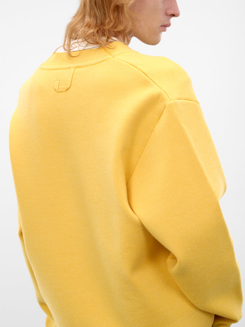 Yellow Wool Knit Rounded Cardigan (CDM00292CK00185-YELLOW)