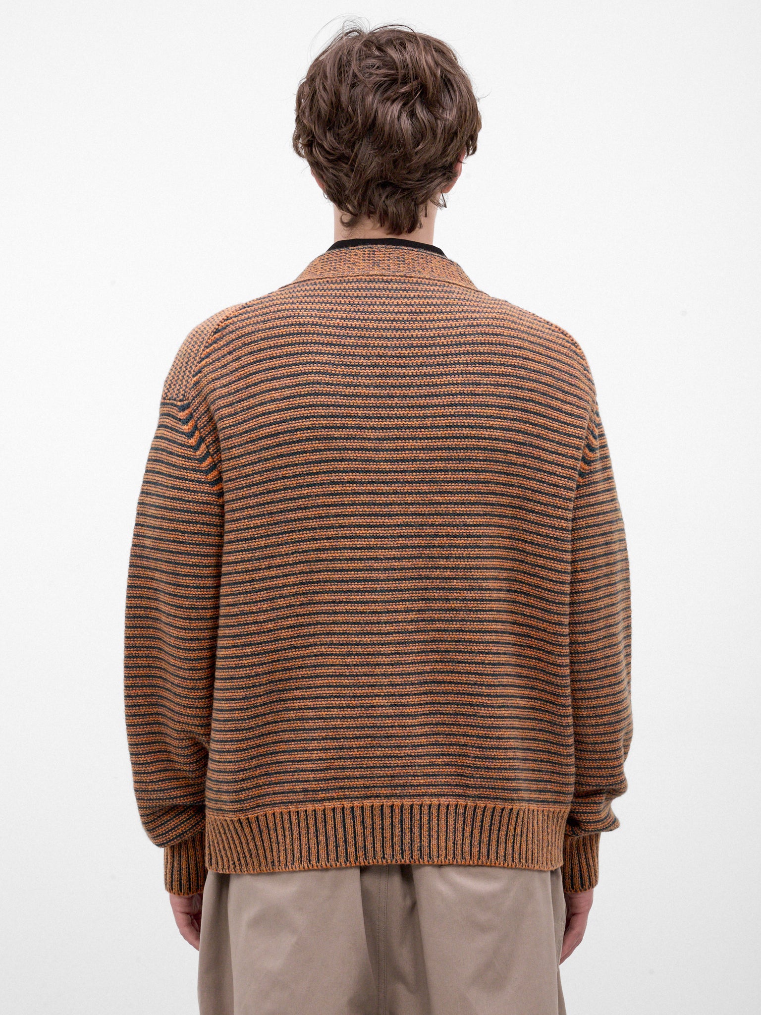 Brown Eyelet Knit Cardigan (CDMG0198S0-UFP406-MLV89-BROWN)
