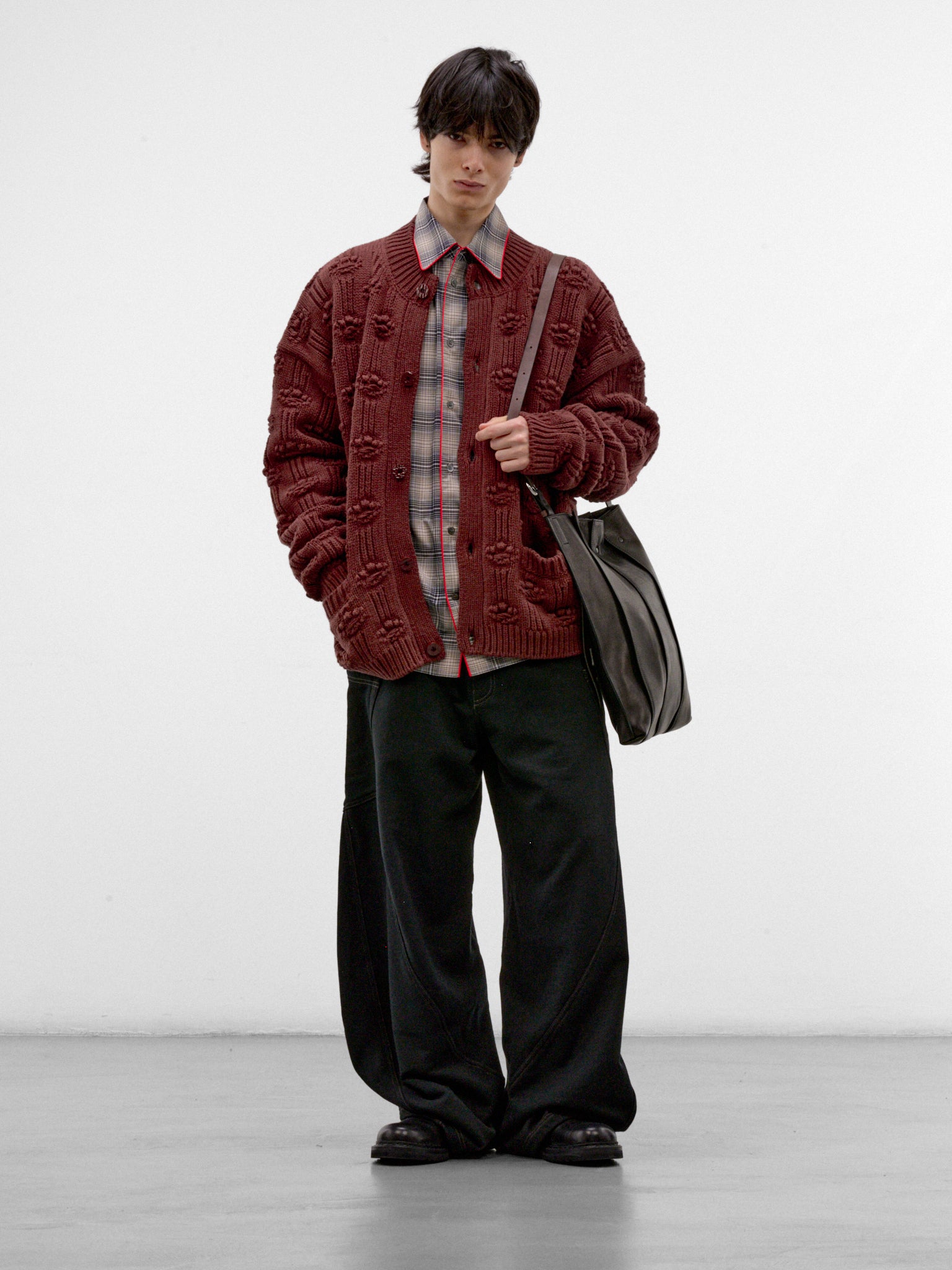 Black Check Cotton Shirt (CUMU0394IS-UTC715-BLACK)