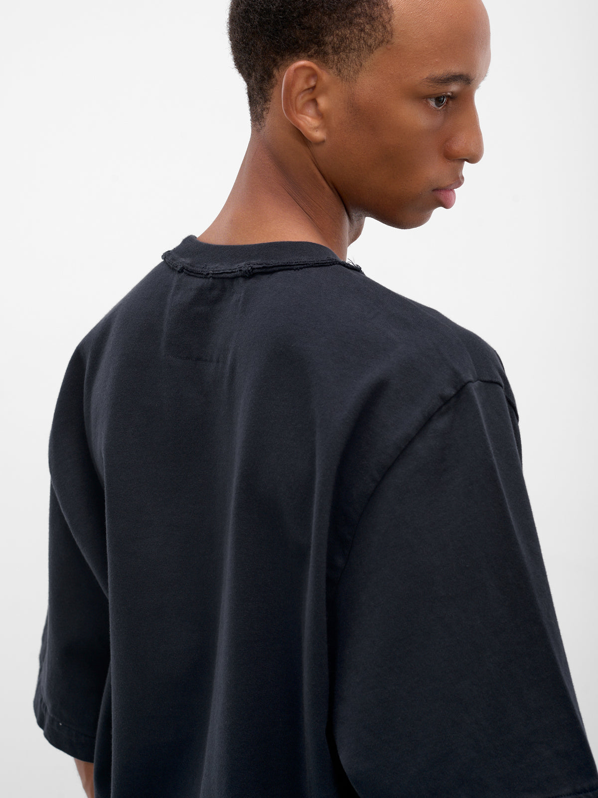 Navy Oversized Raw Hem Tee (CF-20-01-01-01-NAVY)