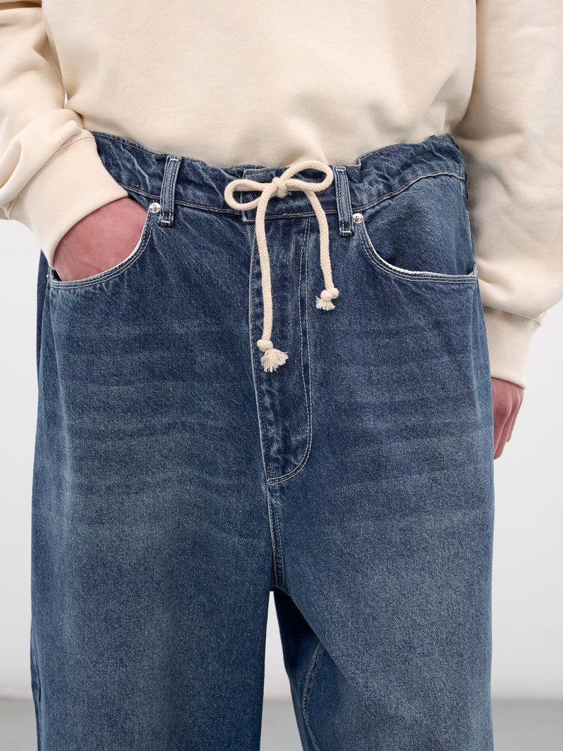 Blue Denim Baggy Wide Jeans (CF-20-06-04-01-BLUE)