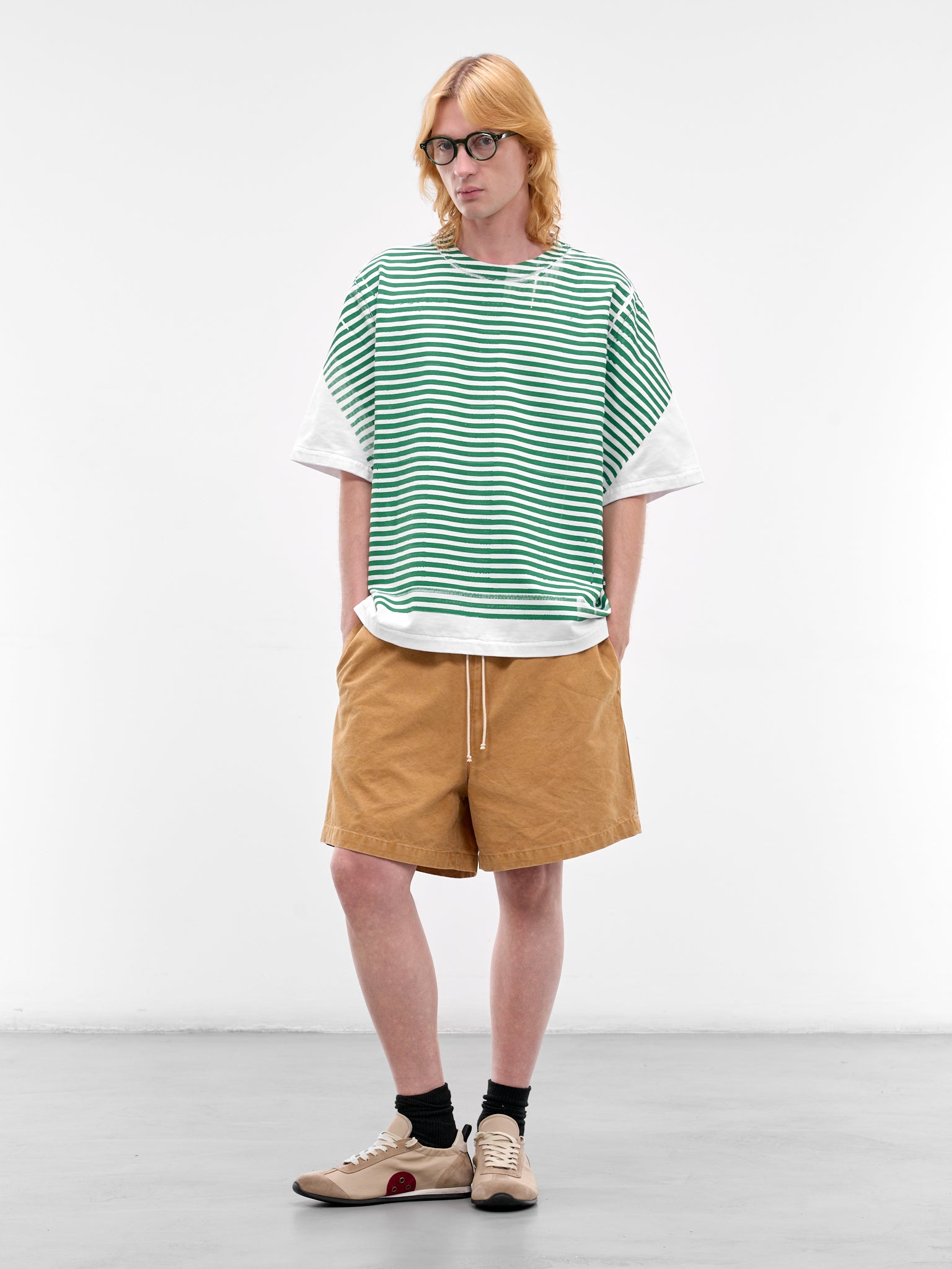 Sand Drawstring Knee Shorts (CF-21-13-01-SAND-VINTAGE-WASH)