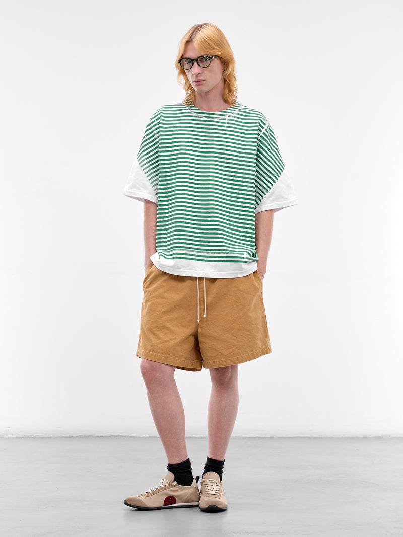 Stripe Print Big Tee (CF-21-01-05-05-GREEN-WHITE-STR)