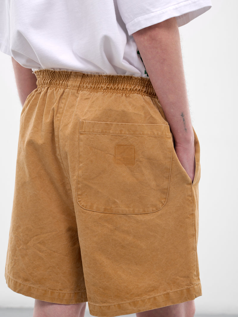 Sand Drawstring Knee Shorts (CF-21-13-01-SAND-VINTAGE-WASH)
