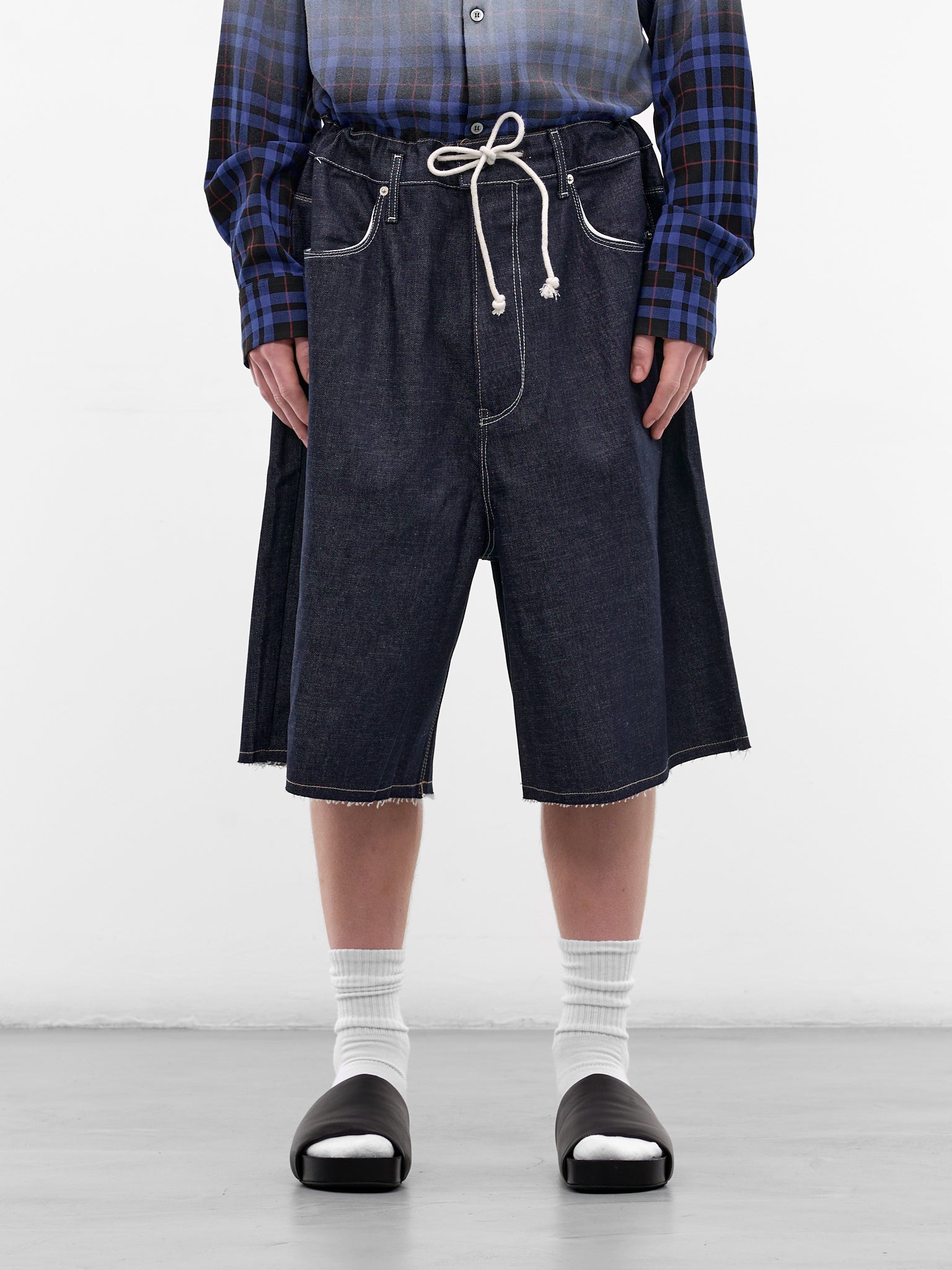 Raw Denim Baggy Shorts (CF-21-15-02-01-BLUE)