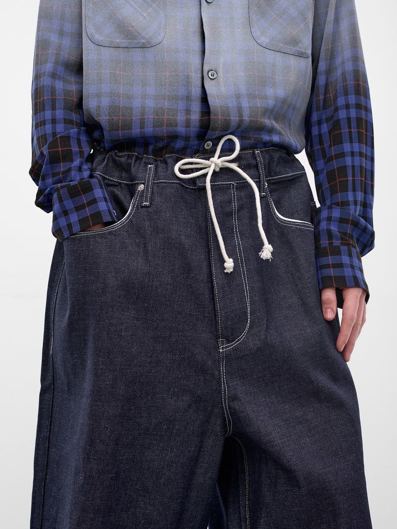 Raw Denim Baggy Shorts (CF-21-15-02-01-BLUE)