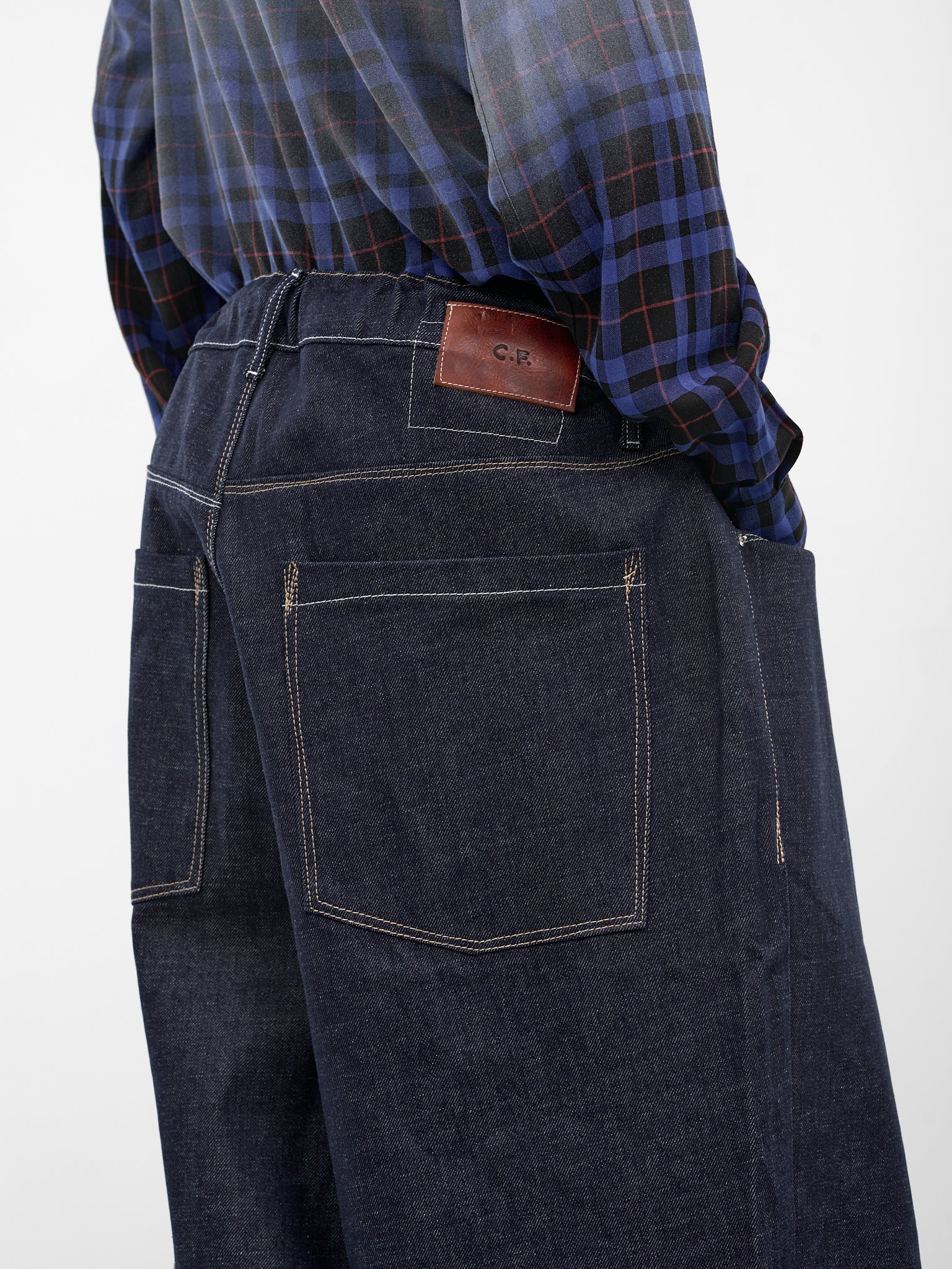 Raw Denim Baggy Shorts (CF-21-15-02-01-BLUE)