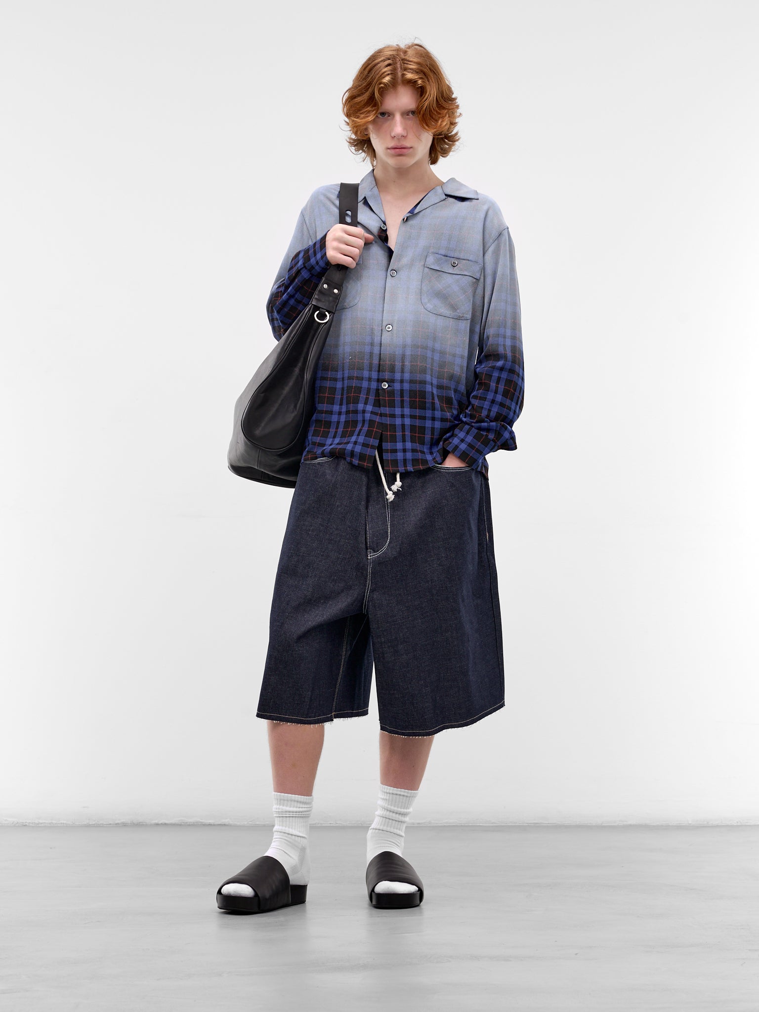 Raw Denim Baggy Shorts (CF-21-15-02-01-BLUE)