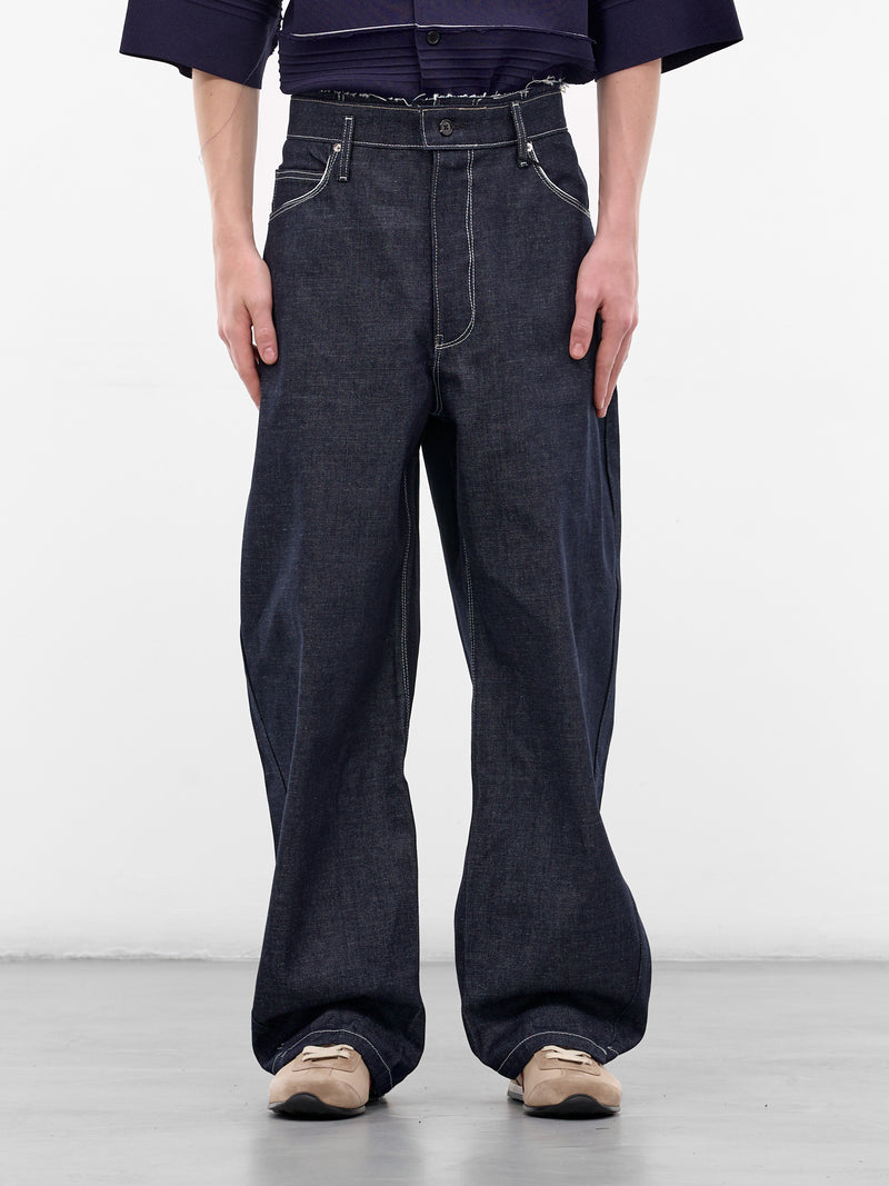 Vintage Raw Denim Wobbly Jeans (CF-21-15-03-01-BLUE)